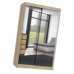Szafa Przesuwna Garderoba 2 Lustra 120 Cm 4 Kolory