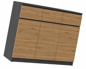 Komoda 120cm Industrialna Szuflady Drzwiczki Loft