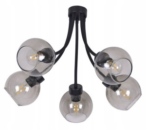 Lampa Wisząca Loft Pięcioramienna Ruchome Ramiona