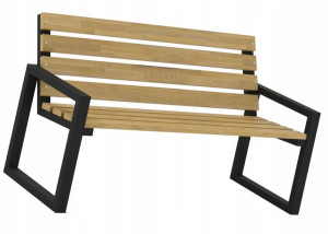 Ławka Ogrodowa Z Oparciem 180 Cm Nowoczesna = Loft