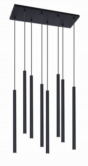 Lampa Wisząca Tuba Żyrandol Nad Stół Sople Czarna