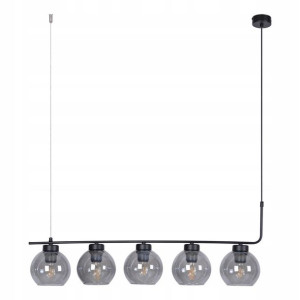 Lampa Wisząca Nad Stół Industrialna 5 Kloszy Duża