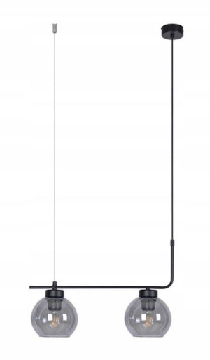 Lampa Wisząca Industrialna 2 Szklane Klosze = Loft