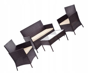 Zestaw Mebli Ogrodowych Sofa Fotele Stolik = Taras