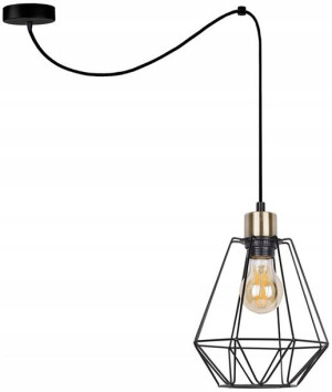Lampa Pająk Pojedyncza Druciana Industrialna Salon