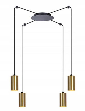 Lampa Wisząca Pająk Żyrandol Loft === 4 Zwisy Tuby