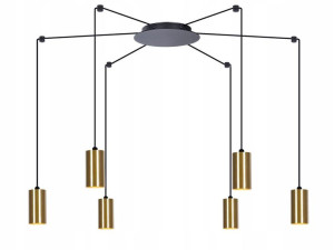 Lampa Wisząca Żyrandol Pająk Industrialny 6 Zwisów
