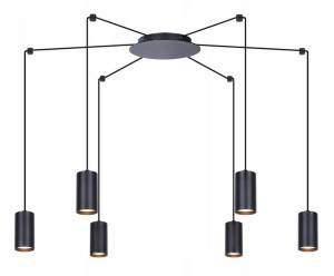 Lampa Wisząca Pająk Industrialna Regulowane Zwisy