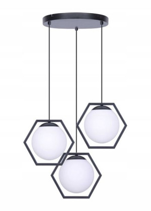 Lampa Wisząca Geometryczna Szklane Kule Nowoczesna