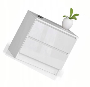 Komoda Do Salonu Minimalistyczna Dwie Szuflady