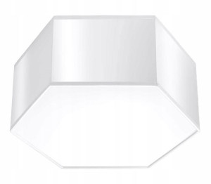 Biały Plafon Sufitowy Minimalistyczny Geometryczny