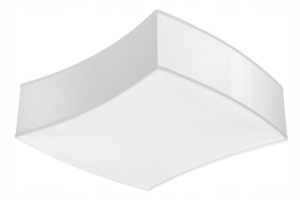 Biały Plafon Geometryczny Lampa Sufitowa Do Salonu
