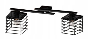 Lampa Sufitowa Druciana Podwójna Industrialna Loft