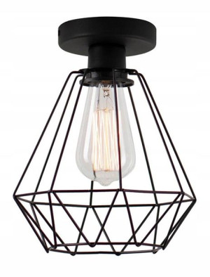 Lampa Sufitowa Druciana Industrialna Geometryczna