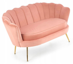 Sofa Muszelka Nowoczesna Pikowana Glamour Welurowa