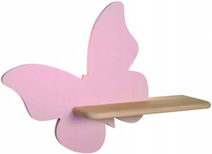 Lampka Nocna Dziecięca Na Ścianę Motyl Plus Półka