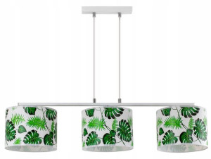 Lampa Wisząca Boho W Liście Monstery === 3 Abażury