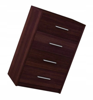 Komoda Do Sypialni Klasyczna Wenge 4 Szuflady 60cm