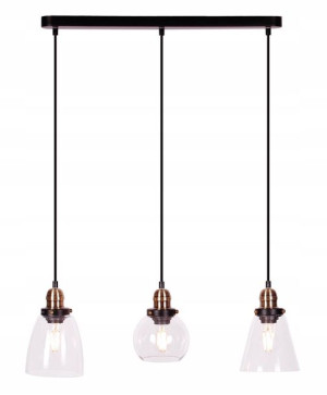 Lampa Wisząca Nad Wyspę Potrójna Regulowana = Loft