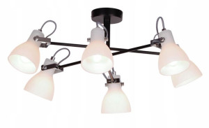 Żyrandol Do Salonu Sypialni Kuchni Loft = 6 Kloszy