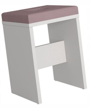 Taboret Tapicerowany Siedzisko Do Toaletki Różowy