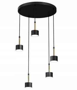 Lampa Do Salonu Wisząca Czarno-złota Nowoczesna
