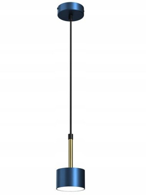 Lampa Z Abażurem Do Salonu Wisząca Niebiesko-złota
