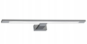 Nowoczesny Kinkiet Łazienkowy 60 Cm Srebrny 12w