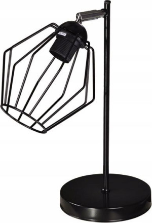 Lampa Stołowa Loftowa Druciana Industrialna Czarna
