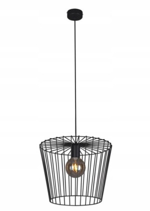 Lampa Wisząca Loftowa Druciana Czarna Industrialna