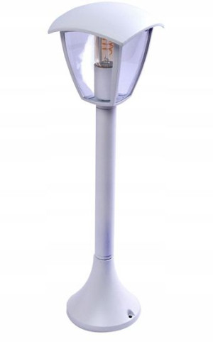 Lampa Ogrodowa Zewnętrzna Stojąca Biała Wys 60 Cm