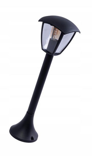 Lampa Ogrodowa Stojąca Czarna Wysoka 60 Cm