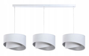 Nowoczesna Lampa Wisząca Nad Stół 3 Abażury Welur