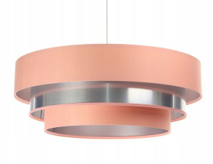 Lampa Wisząca Do Salonu Trzyczęściowy Abażur Duża
