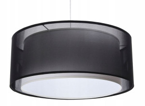 Czarna Lampa Wisząca Żyrandol Z Abażurem Nad Stół
