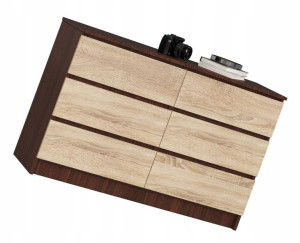 Komoda Do Salonu Minimalistyczna Matowa 6 Szuflad