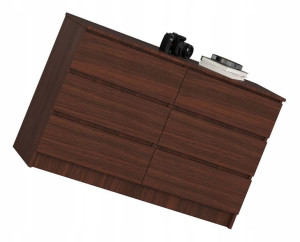 Komoda Do Salonu Wenge Mat 6 Szuflad = Klasyczna