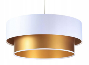 Lampa Wisząca Glamour Nowoczesna = Podwójny Abażur