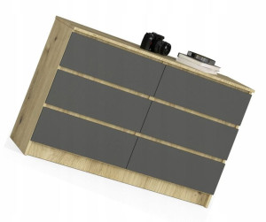 Komoda Do Salonu Minimalistyczna = 6 Szuflad = Mat