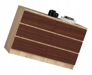 Klasyczna Komoda 120 Cm Do Salonu 6 Szuflad Mat