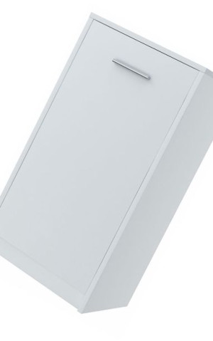 Komoda Biała Mat Minimalistyczna ==== Wysoka Wąska