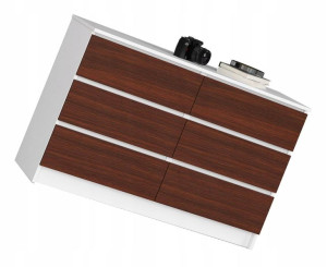 Komoda 6 Szuflad Do Salonu Sypialni = 120 Cm = Mat