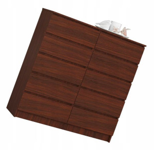 Komoda Wysoka 121cm Do Salonu 10 Szuflad Wenge Mat