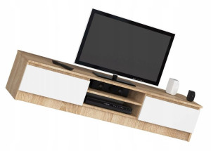 Szafka Komoda Rtv 160 Cm Duży Blat Półki Drzwiczki