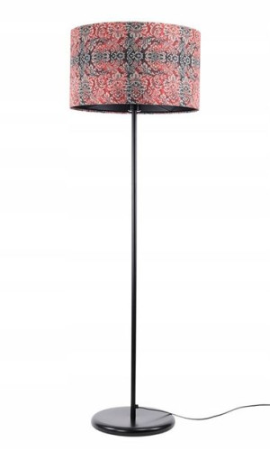 Lampa Stojąca Do Salonu Sypialni Czerwona = Abażur
