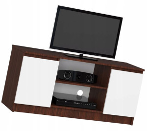 Szafka Komoda Rtv 140 Cm Stojąca == Z Półkami Mat
