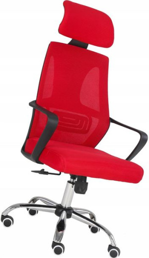 Fotel Obrotowy Do Biurka Ergonomiczny === Czerwony