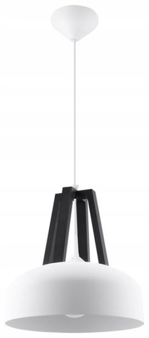 Lampa Sufitowa Wisząca Led Drewniana Skandynawska
