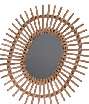 Lustro Naturalne Owalne Na Ścianę ==== Boho Scandi