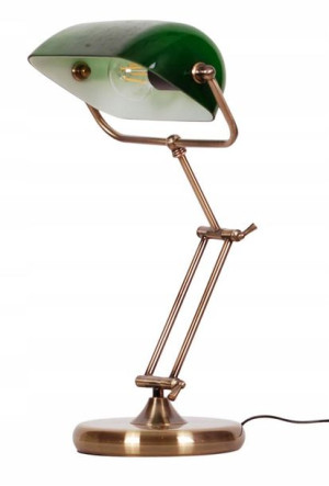 Lampa Bankierska Zielona ==== Lampka Biurowa Retro